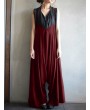 Spaghetti Strap Solid Color Wide Leg Loose Casual Romper