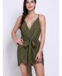 Women Sexy Deep V Camisole Bow Irregular Backless Jumpsuits