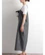 Harem Wide Legs Oversize Solid Color Bib Cargo Jumpsuit