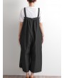 Harem Wide Legs Oversize Solid Color Bib Cargo Jumpsuit