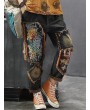 Patchwork Floral Embroidered Jeans For Women