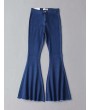 Vintage High Waist Stretchy Flared Denim Trousers