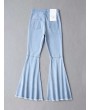 Vintage High Waist Stretchy Flared Denim Trousers