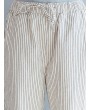 Loose Drawstring Waist Stripe Print Casual Harem Pants