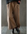 Vintage Stripe Splited Wide Leg Women Pants