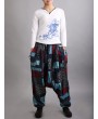 Ethnic Print Patchwork Elastic Waist Women Lantern Pants