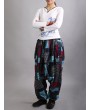 Ethnic Print Patchwork Elastic Waist Women Lantern Pants