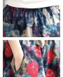 Leisure Loose Folk Print Pocket Harem Women Pants