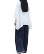 Casual Loose Elastic Waist Cotton High Waist Pants For Women