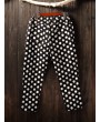 Polka Dots Loose Elastic Waist Cropped Pants