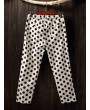 Polka Dots Loose Elastic Waist Cropped Pants