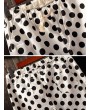 Polka Dots Loose Elastic Waist Cropped Pants