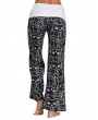 Women Cats Printed Elastic Waist Casual Pants