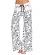 Women Cats Printed Elastic Waist Casual Pants