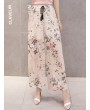 Printed Loose Chiffon Wide Leg Pants