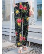 Bohemian Print High Waist Elastic Waist Pants