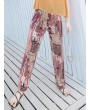 Bohemian Print High Waist Elastic Waist Pants