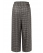 Casual Plaid Elastic Waist Women Woolen Wide Leg Pants