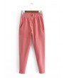 Elastic Waist Casual Big Pocket Trousers