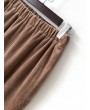 Loose Pockets Solid Color Elastic Waist Harem Pants