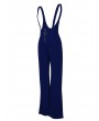 Wide Leg High Waist Front Zipper Suspenders Pants