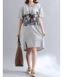 Casual Women Printed Short Sleeve Loose Dresses