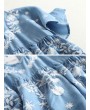 Denim Embroidery Short Sleeve V-neck Casual Dresses