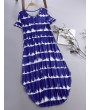 Striped Short Sleeve Sundress Pocket Maxi Casual Dresses