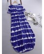 Striped Short Sleeve Sundress Pocket Maxi Casual Dresses