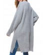 Casual Pure Color Side Splited Long Sleeve Women Sweater Dresses