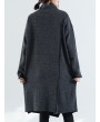 Women Turtleneck Split Pure Color Long Sleeve Casual Loose Dresses