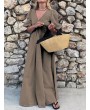 Solid Color V-neck Holiday Maxi Dress For Women