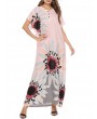 Summer Print Crew Neck Overhead Maxi Dress