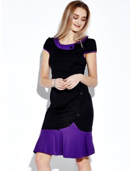 Sexy Round Neck Short Sleeve Slim Fishtail Party Elegant Women Dress