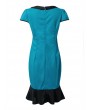 Sexy Round Neck Short Sleeve Slim Fishtail Party Elegant Women Dress