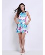 Casual Ladies Floral Print Halter Neck Dress