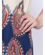 Women Sleeveless Halter Print Mini Dress