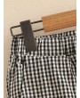 Plaid Cartoon Drawstring Casual Black&White Pants