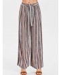 Boho Vertical Stripe Print Drawstring Pants