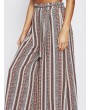 Boho Vertical Stripe Print Drawstring Pants