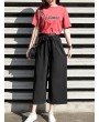 Casual Chiffon High Elastic Waist Harem Straight Pants