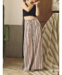 Boho Print Side Slit Drawstring Pants