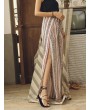 Boho Print Side Slit Drawstring Pants