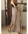 Boho Print Side Slit Drawstring Pants