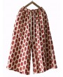 Drawstring Waist Polka Dot Print Wide Leg Vintage Pants