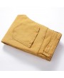 Khaki High Elastic Knee Zipper Opening Holes Ripped Jeans for Men