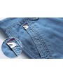 Casual Loose Straight Leg Thin Cotton Short Multi Pockets Jeans for Men