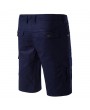 Mens Solid Color High Waist Knee Length Regular Fit Casual Cargo Shorts