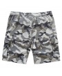 Mens Summer Cotton Drawstring Camo Printed Knee Length Slim Fit Casual Shorts