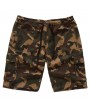 Mens Summer Cotton Drawstring Camo Printed Knee Length Slim Fit Casual Shorts